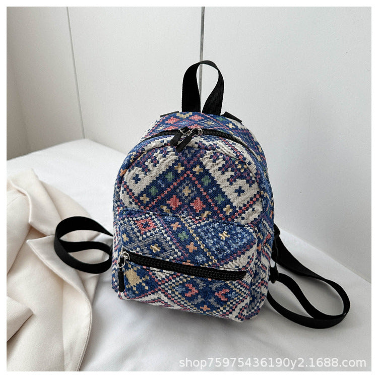 Wholesale Aztec Fabric Women's Small Backpack